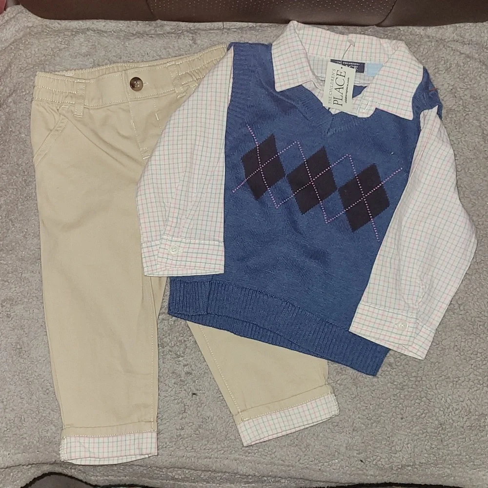 Children's Place 2 Piece Baby Boy Outfit NWT Size 9-12 Months - Picture 1 of 5